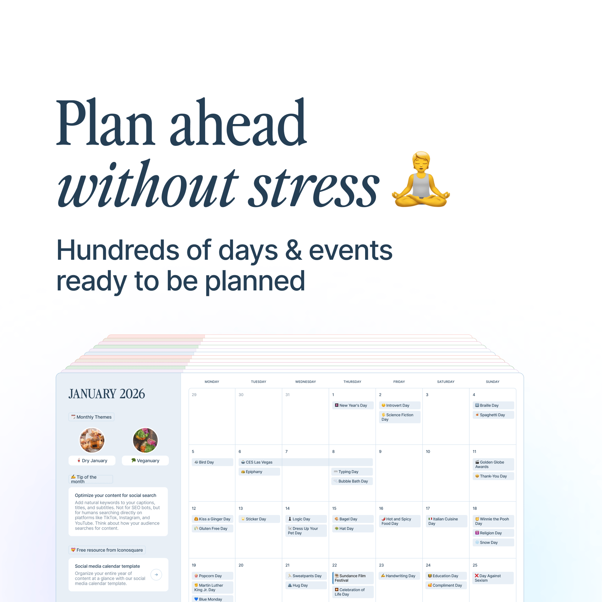 Plan your social media holidays